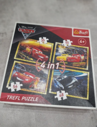Puzzle Trefl auta 4w1 układanki zygzak McQueen